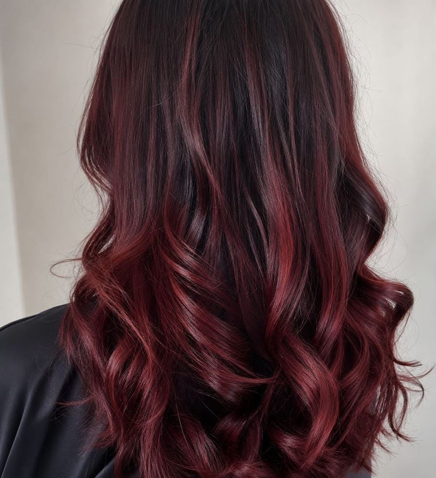 Rouge bordeaux wavy