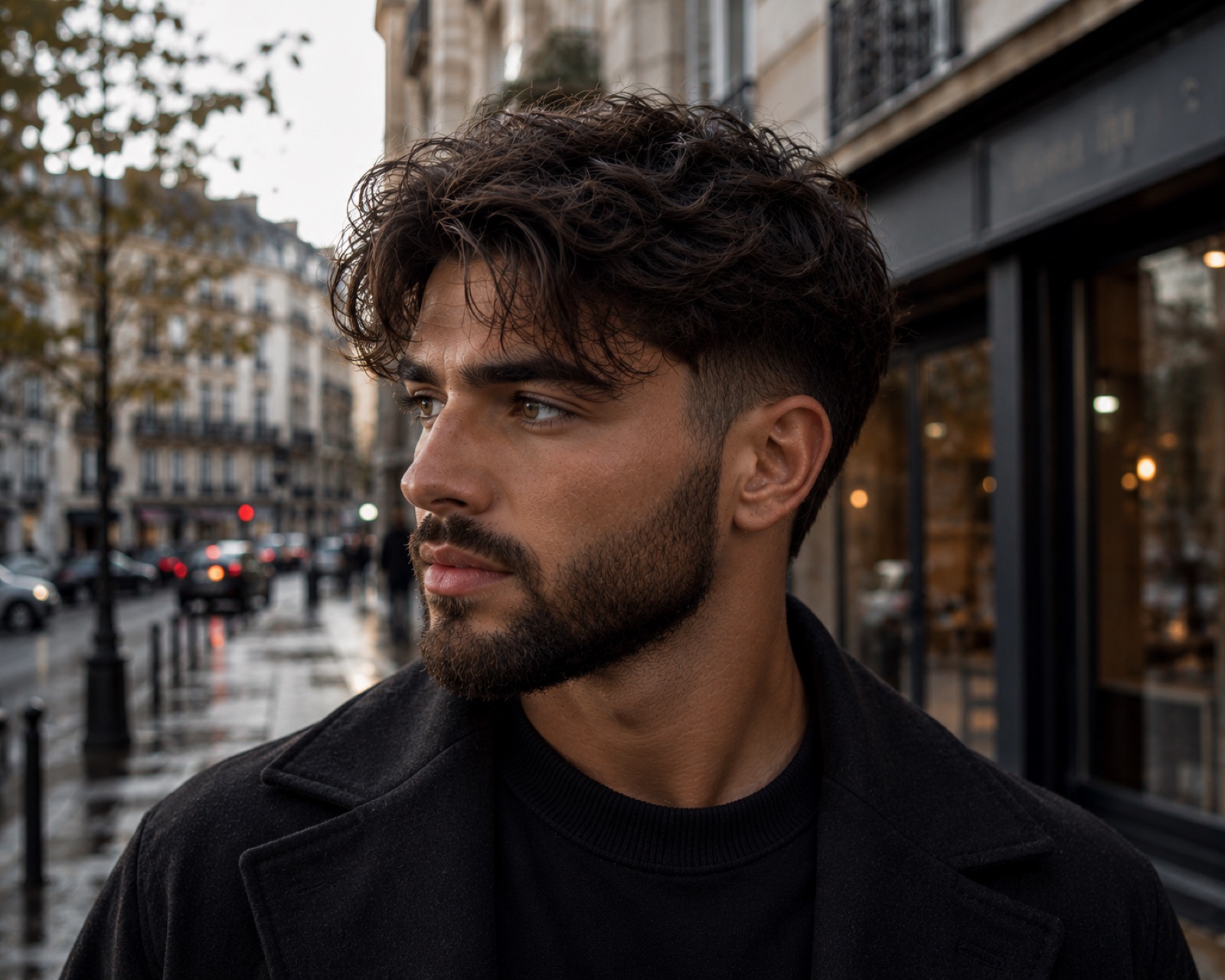 Coupe homme barbe et volume urbain