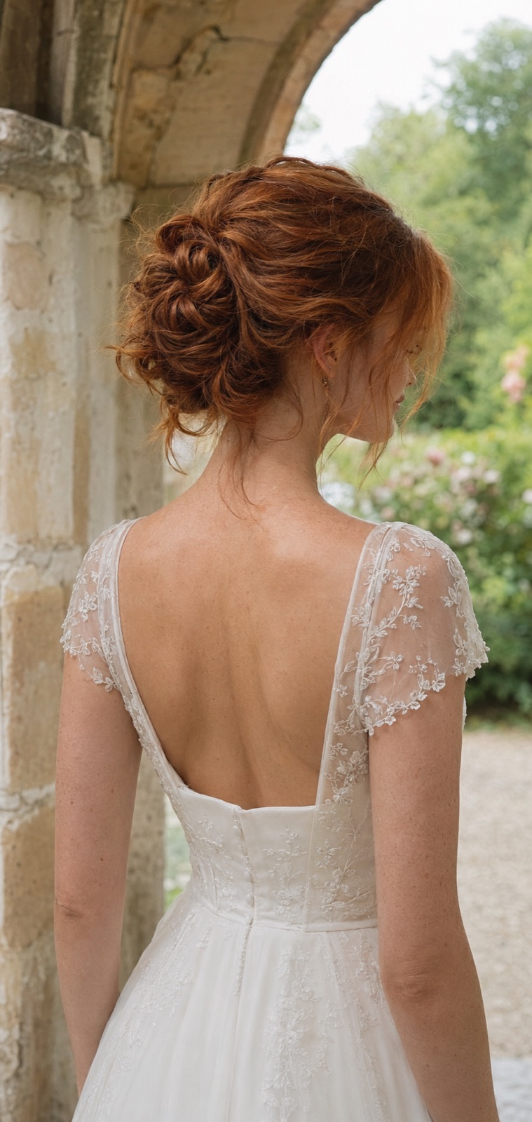 Chignon flou roux